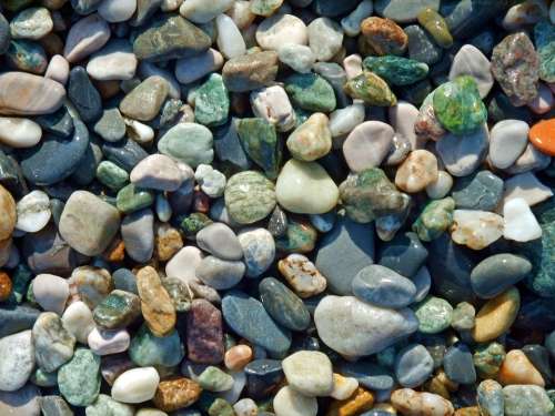 Pebbles Stone Beach Colorful Color Structure