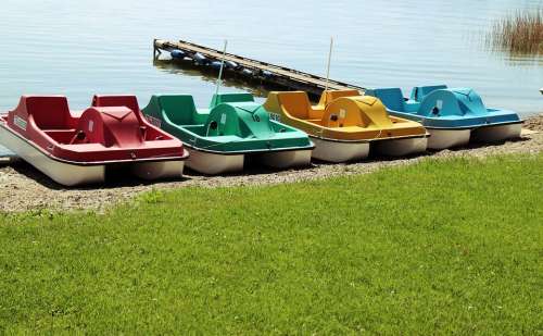 Pedal Boat Boat Colorful Color
