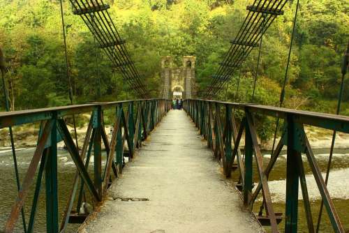 Pedestrian Bridge Footbridge Suspension Bridge