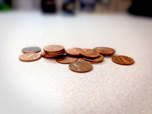 Pennies Coins Currency Money Savings Change