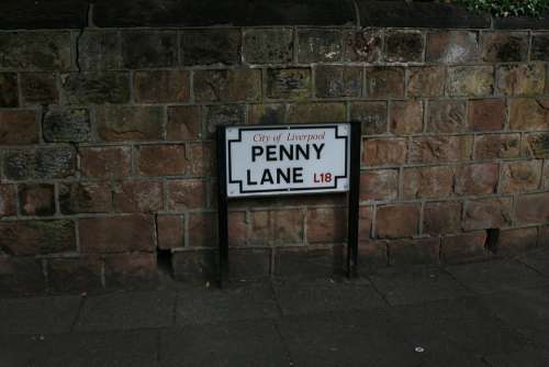 Penny Lane Plate Sign Liverpool Beatles