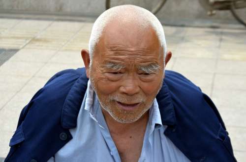 People Man Elderly Old Chinese Senior