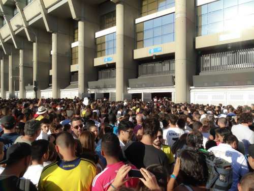 People Stadium Tail Crowd Wait Women Men