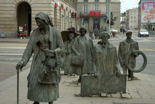 People Monument Poland City Wrocław Street
