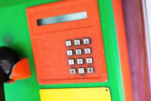 Phone Booth Thailand Old Phone Colorful Keys Pay