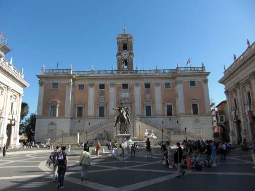 Piazza Del Campidoglio Rome Italy Building