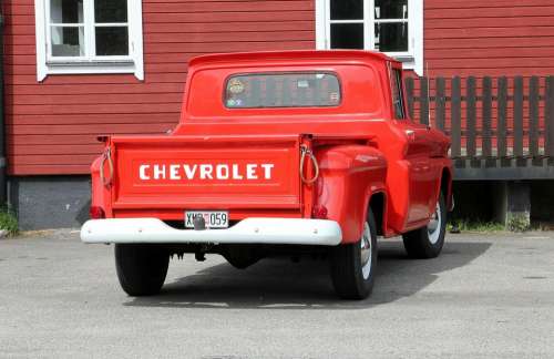 Pickup Car Red Chevrolet