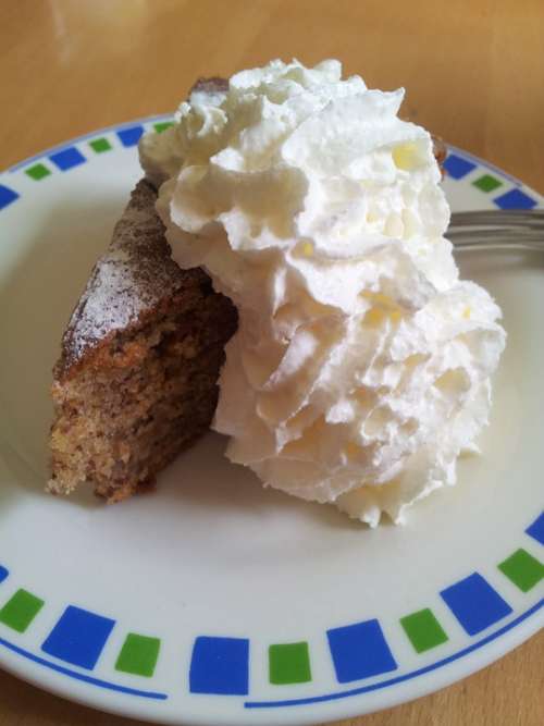 Piece Of Cake Cake Hazelnut Cream Whipped Cream