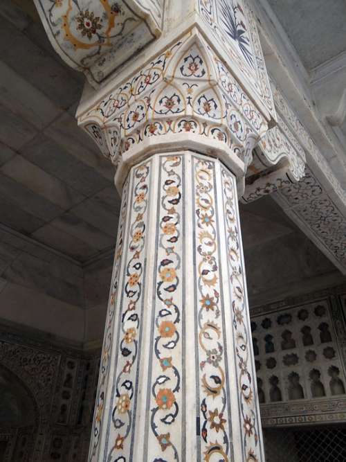 Pillar Cornice Interior Marble Inlay