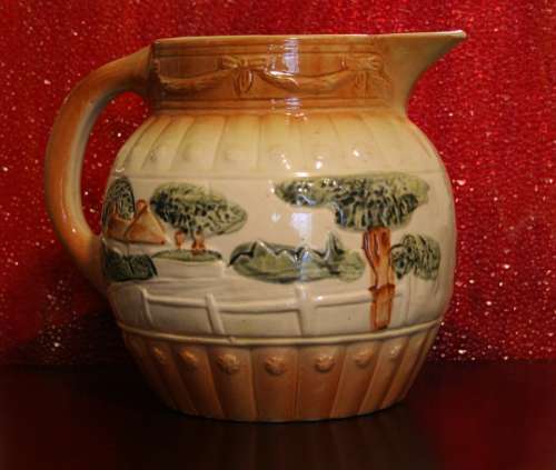 Pitcher Water Milk Pottery Roseville Antique