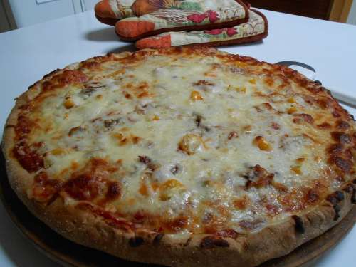 Pizza Cheese Toppings Italian Slice Eat Dinner