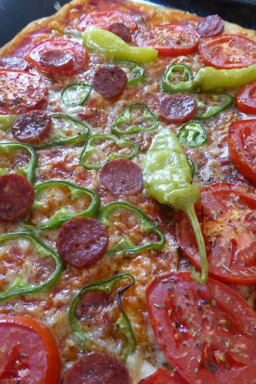 Pizza Italian Food Pizza Topping Salami Pepperoni