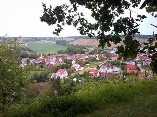 Place Landscape Village Houses Scenic Germany