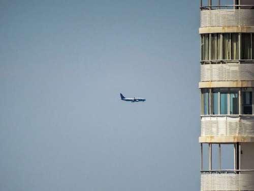 Plane Building Sky Windows Travel City Aircraft