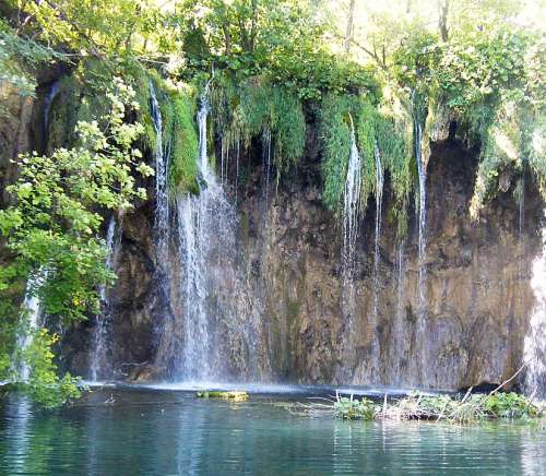 Plitvice Lakes Waterfall Lake Europe Water