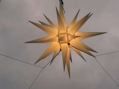 Poinsettia Star Lighting December Atmosphere