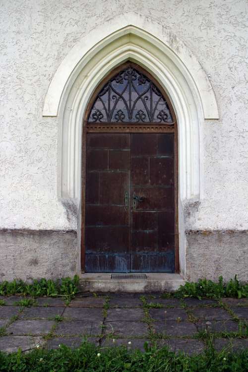 Pointed Arch Entrance Door Door Church Door House