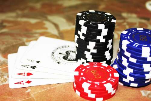 Poker Cards Aces Chips Gambling Casino Win Game
