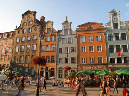 Poland Gdansk City Houses Buildings