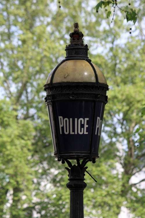 Police Lamp Sign Lamp Light Photo Close-Up