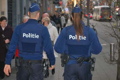 Police Blue People Uniform Patrol Agent