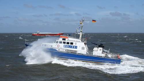 Police Boat Boat Use Einsatzkraefe Cuxhaven Police