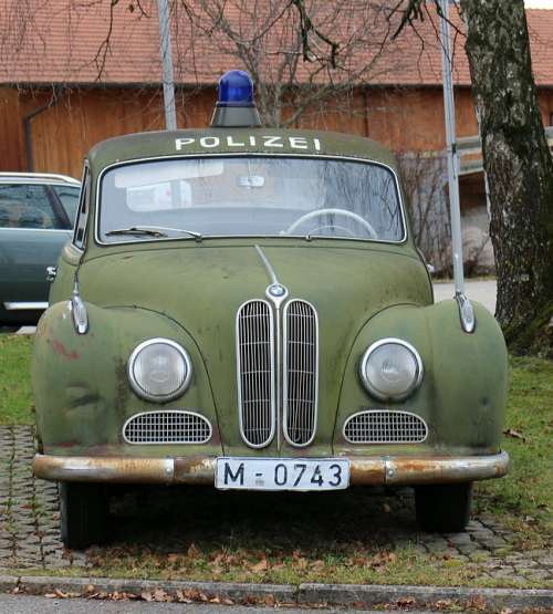 Police Car Oldtimer Movie Car Isar12 Auto Old