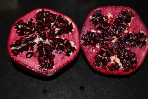 Pomegranate Red Fresh Fruit Food Healthy Sweet