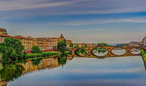 Ponte Vecchio Florence Italy Bridge Urban