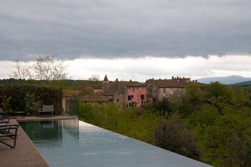 Pool Borgo Ancient Tuscany Italy Landscape