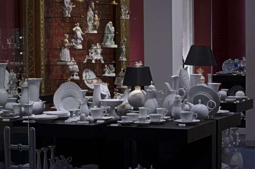 Porcelain Plate Ceramic Decoration Meissen Shop