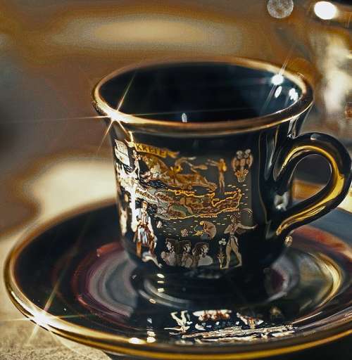 Porcelain Teacup Cup Of Coffee Dish Machine