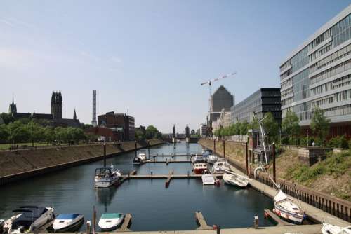 Port Duisburg Germany Riverside