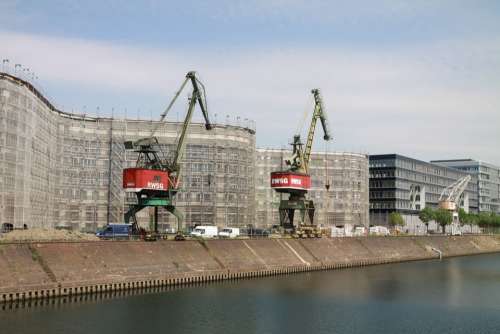 Port Cranes Harbour Cranes Duisburg Germany