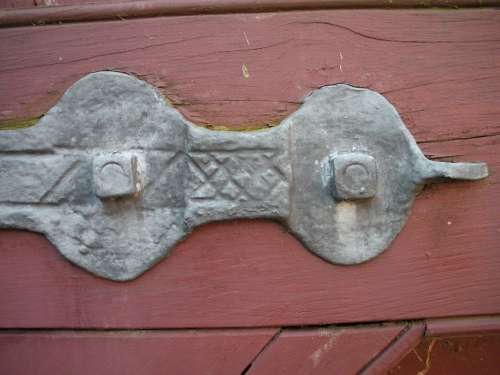 Port Bracket Handmade Pattern Iron Iron Nail Old