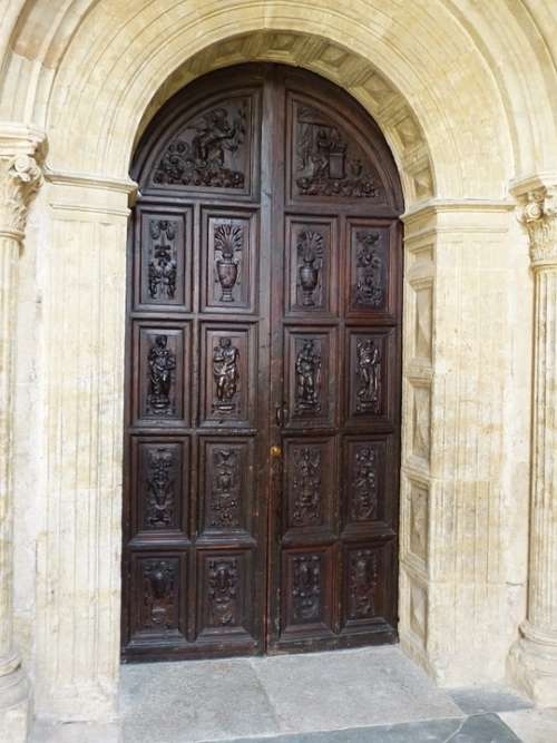 Portal Wood Architecture Decorated Portal Church