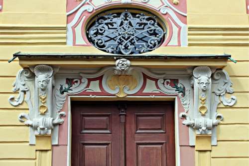 Portal Facade Stucco Work Ornament Historically