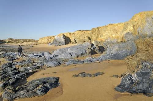 Portugal Atlantic Coast Coast Sand Rock Atlantic