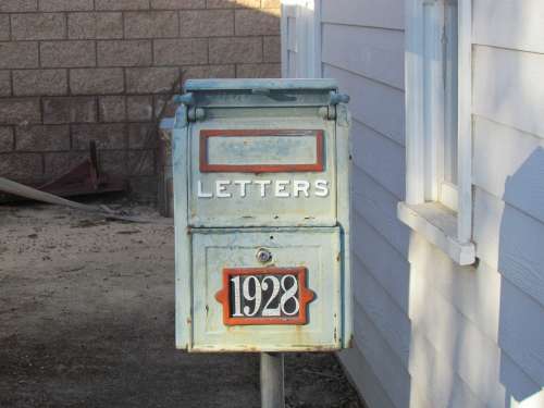 Postal Box Antique Old Mail Box