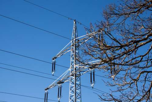 Power Line Power Lines Pylon Strommast Current