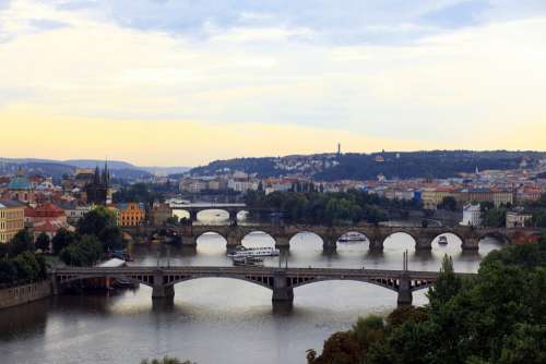 Prague Bridges Capital River City