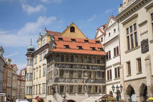 Prague City Town Buildings Architecture