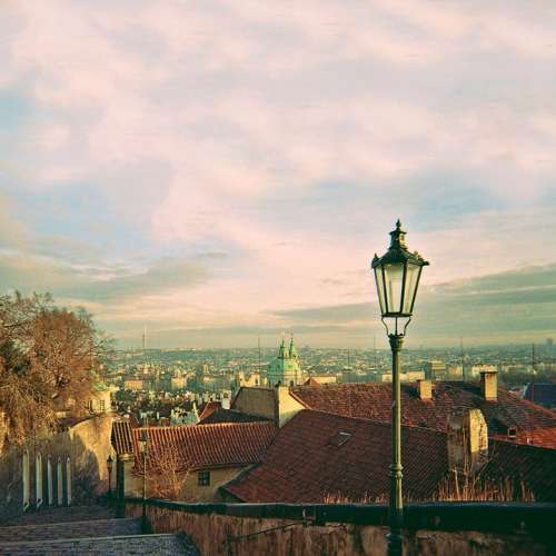 Prague Europe Scene Czech City Architecture Old