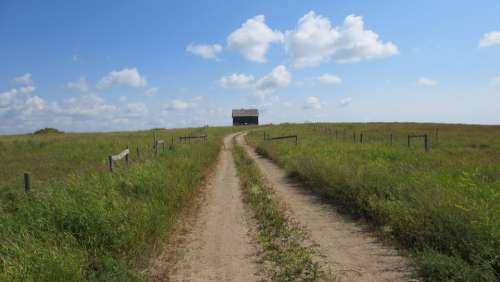 Prairie Shed Rural Old Landscape Building Nature