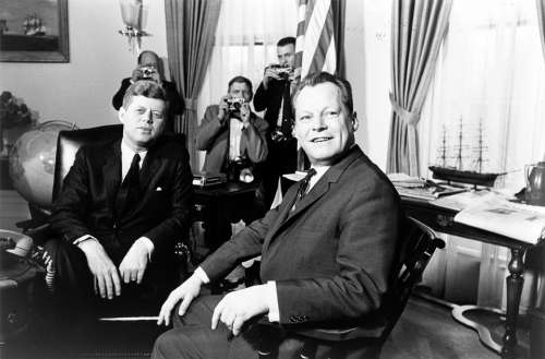 President John Kennedy German Chancellor Willy Brandt