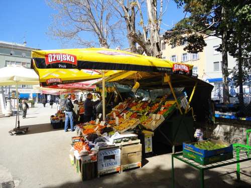 Pula Croatia Istria Marketplace Fruit Market