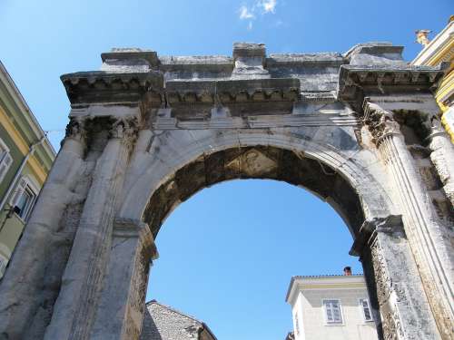 Pula Arch Old Roman Croatia