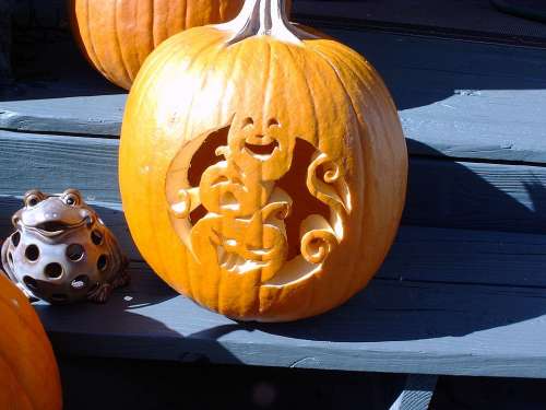 Pumpkin Jack-O-Lantern Halloween October Fall