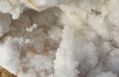 Quartz Gem Minerals Rock Crystal Broken Up Halves