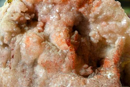 Quartz Crystal Geode Stone Mineral Facet Amber